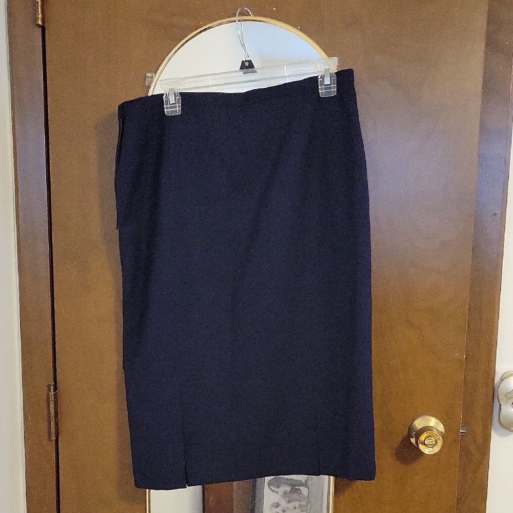 Vintage Pendleton Navy Wool Pencil Skirt
